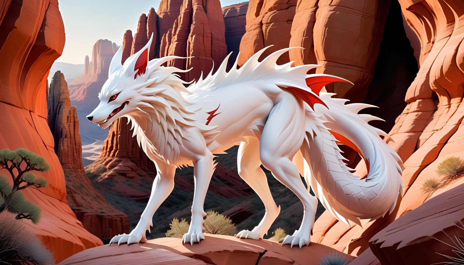 Kurama in a Majestic Desert Canyon