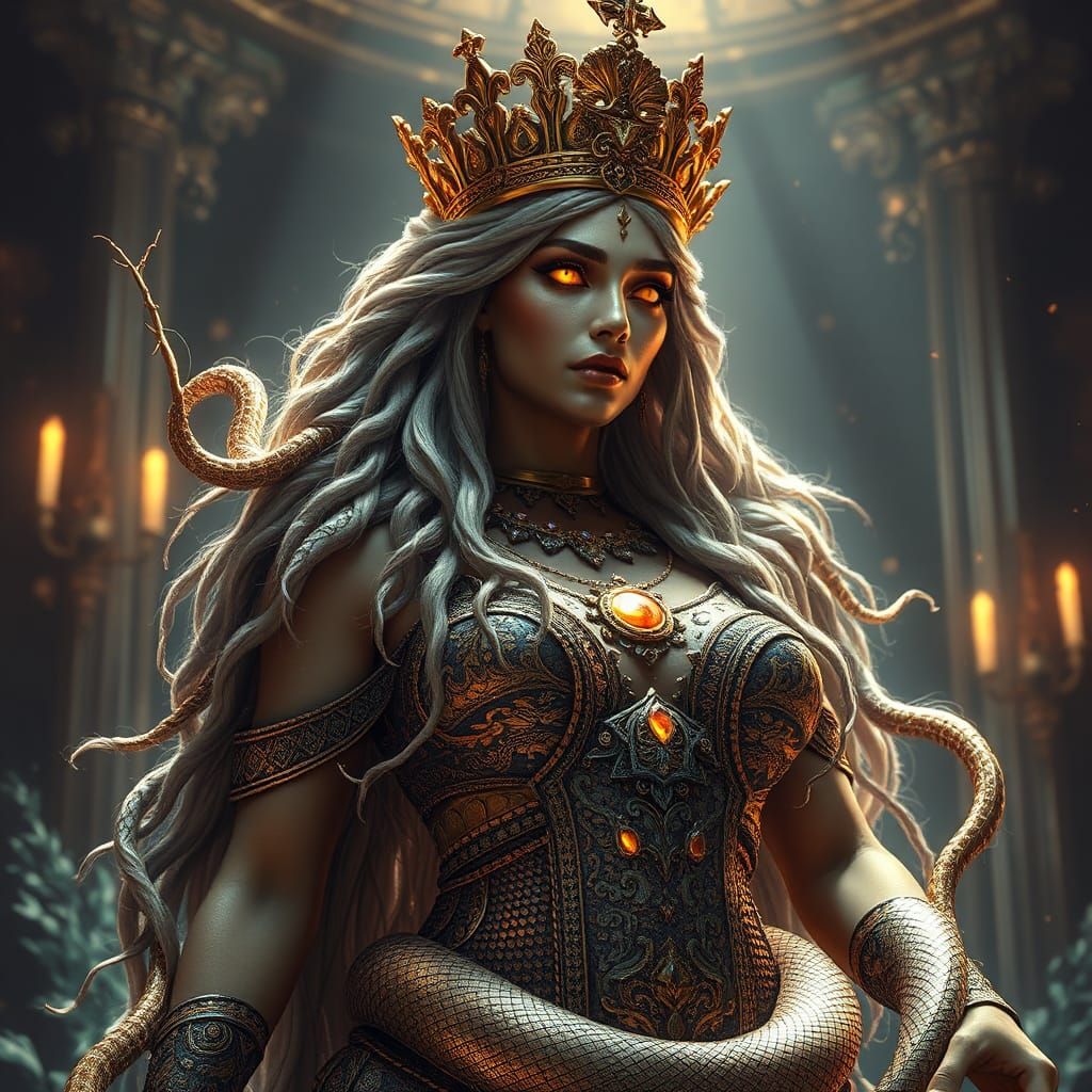 Iranian Health Goddess Haurvatat in Digital Painting