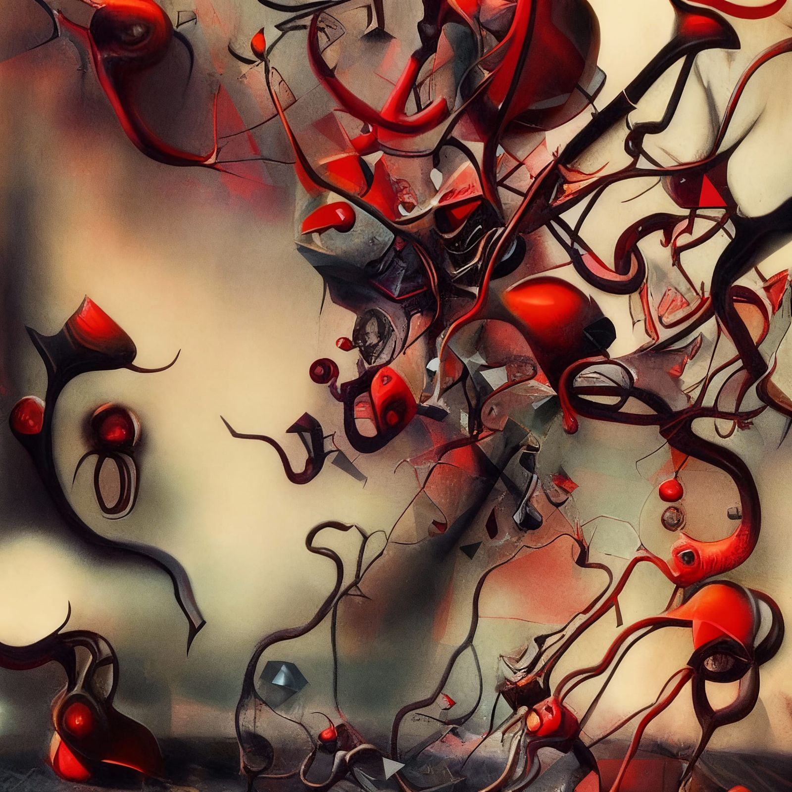 Surreal and Chaotic Abstract Art