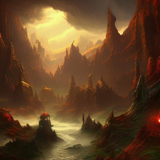 Fantastical Matte Painting in Deep Color