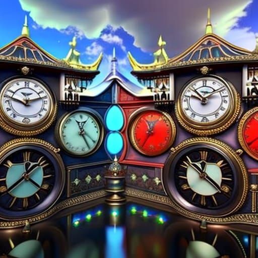 Ornate Sky with Glimmering Colors in 3D Shading
