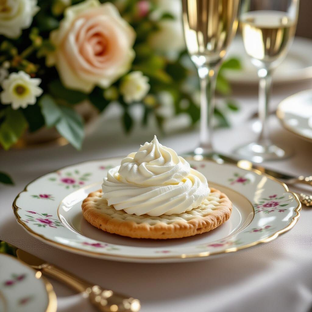 Boursin Cream in Hyperrealistic Luxurious Event Still Life