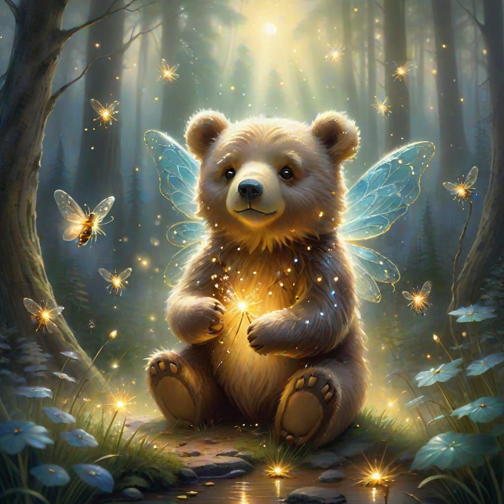 Magical fairy bear