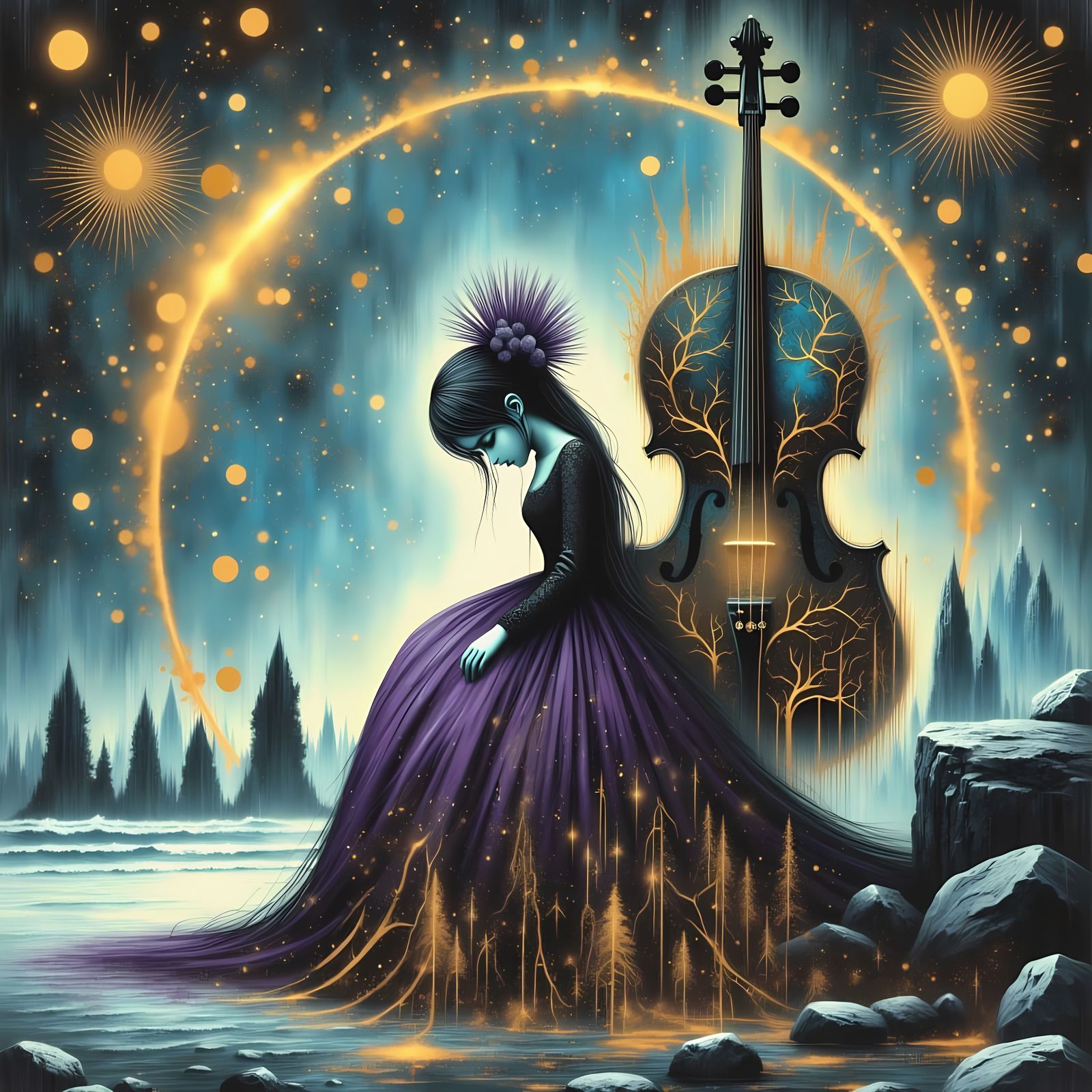 Clockwork Automaton Plays Cello on Moon