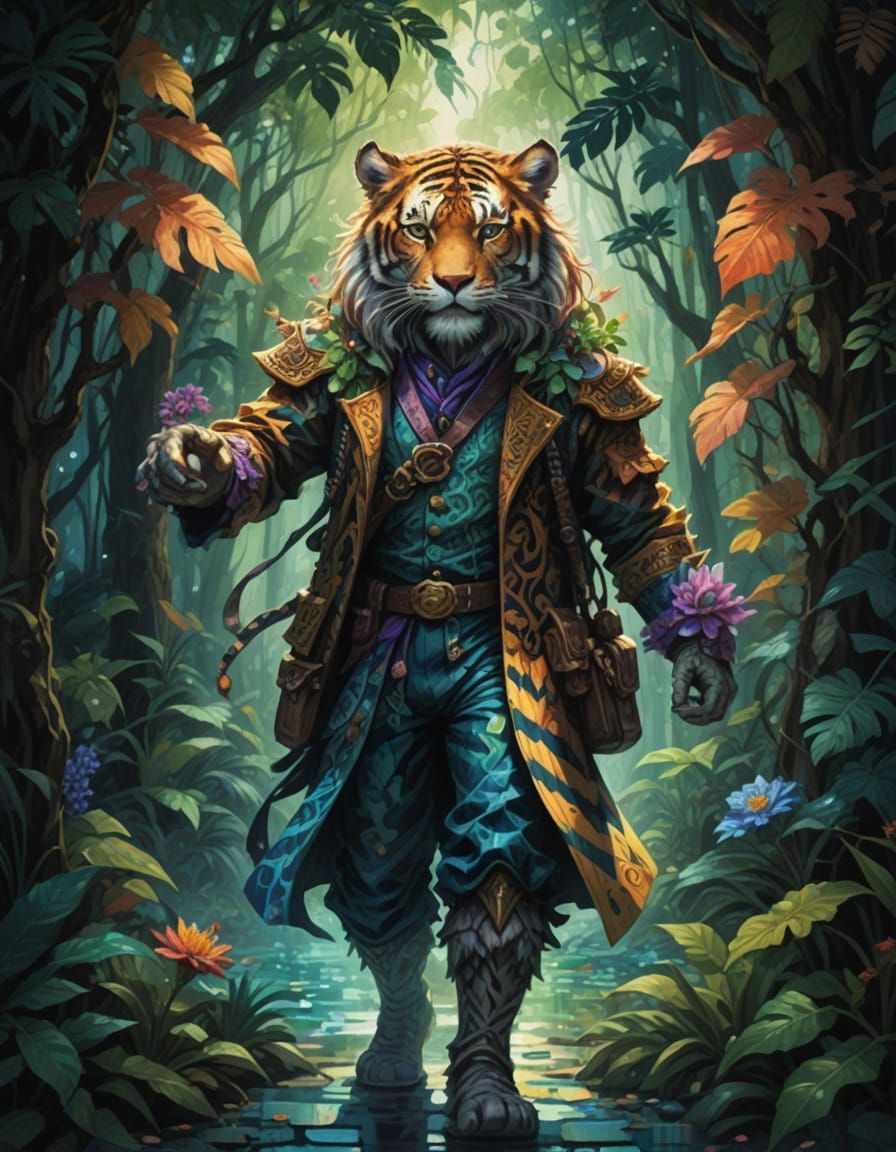 Supernatural Fashion Icon in Vibrant Neo-Expressionist Style