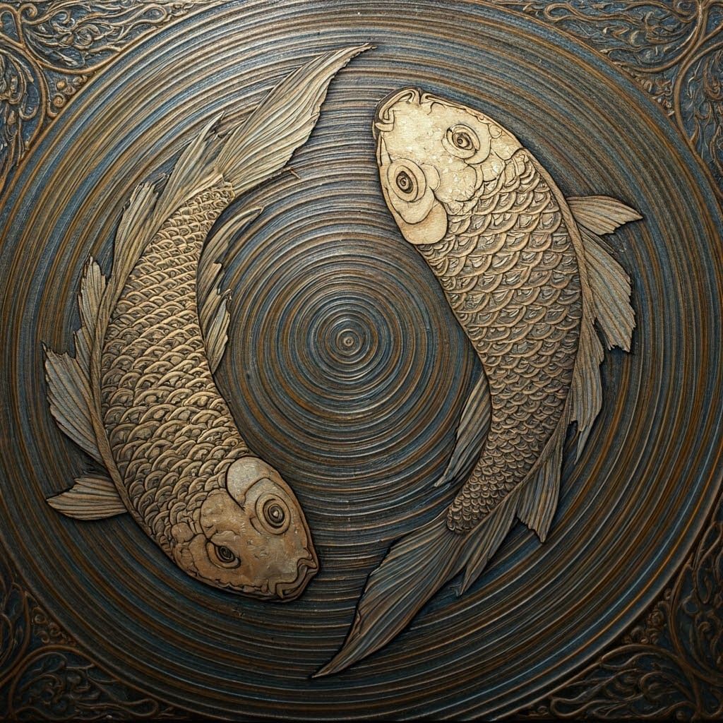 Pisces in ornamental detail