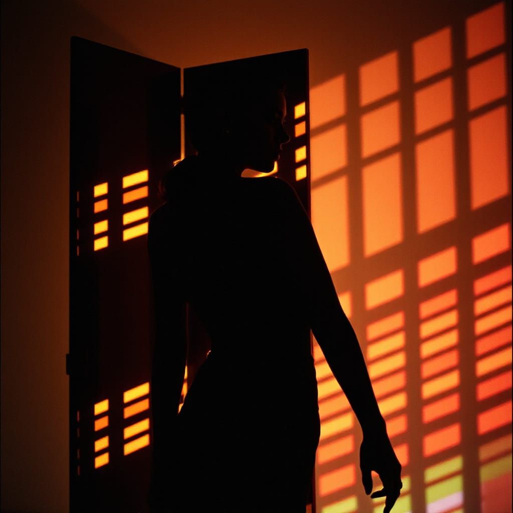 Elegant Striped Shadows in Vintage Glamour Style