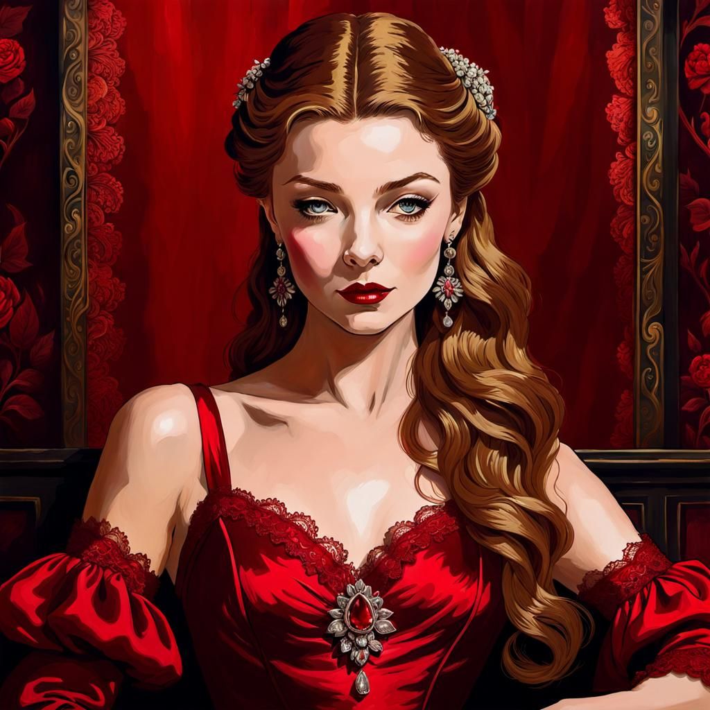 Margaery Tyrell in Retro Moulin Rouge Portrait