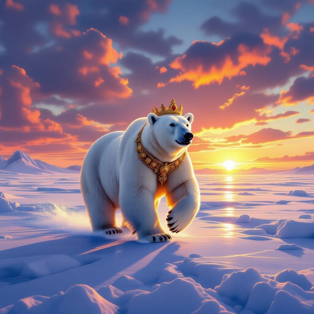 Royal Polar Bear's Slippery Sunset March