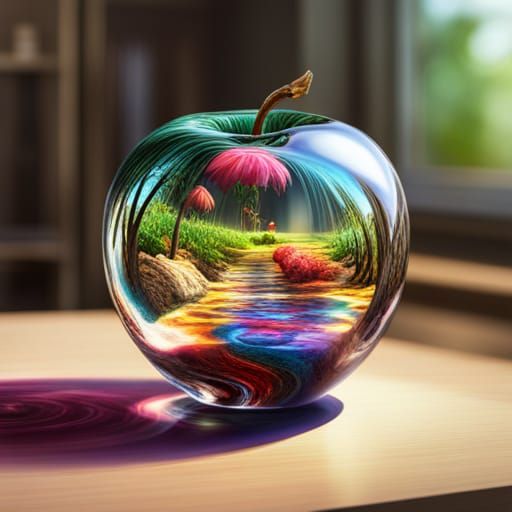 Glass Apple Portal to Paradise