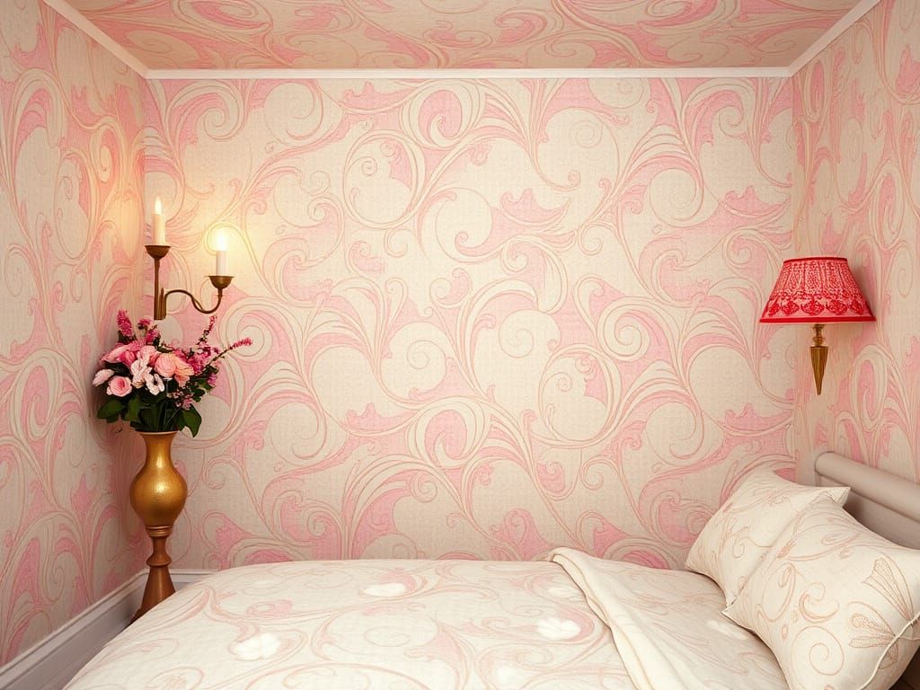 Ethereal Art Nouveau Boudoir in Soft Pastels
