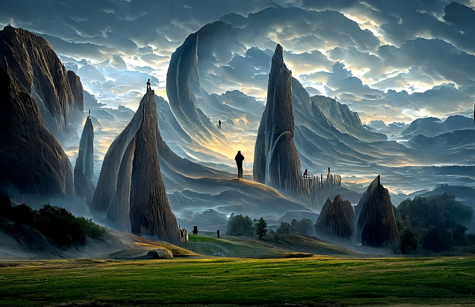 Surreal Liminal Landscape in Digital Painting Style