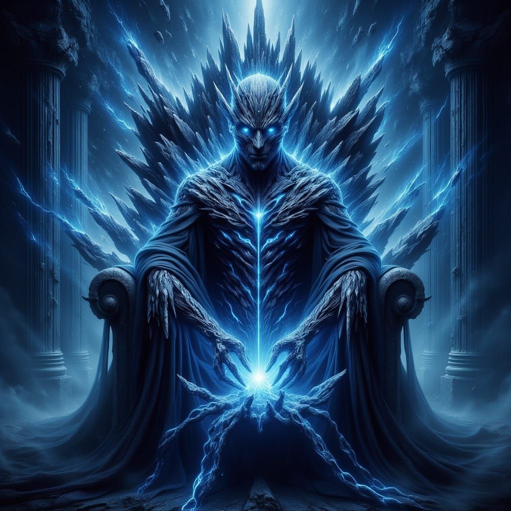 Cosmic Entity Crafting Universe on Heavenly Throne