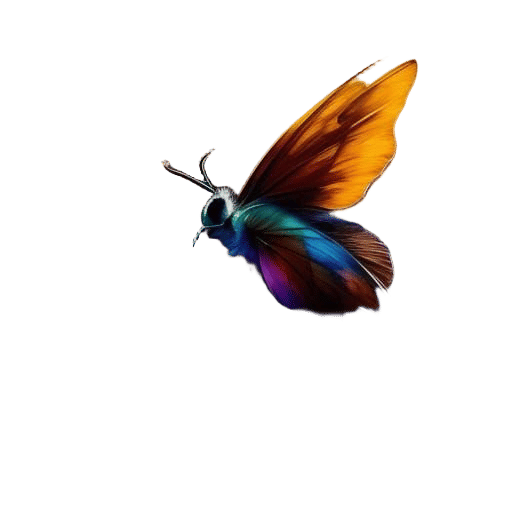 Honey Bee Among Flowers: Detailed Gouache Painting