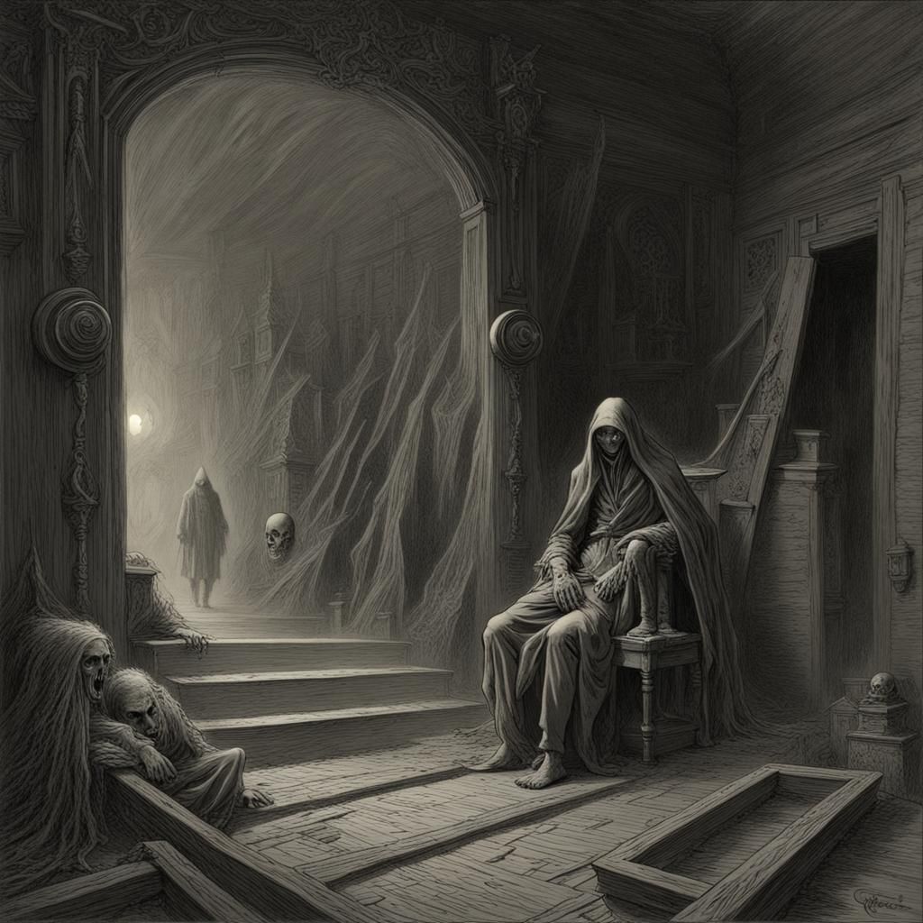 Gothic Horror Scene: Haunted by the Past