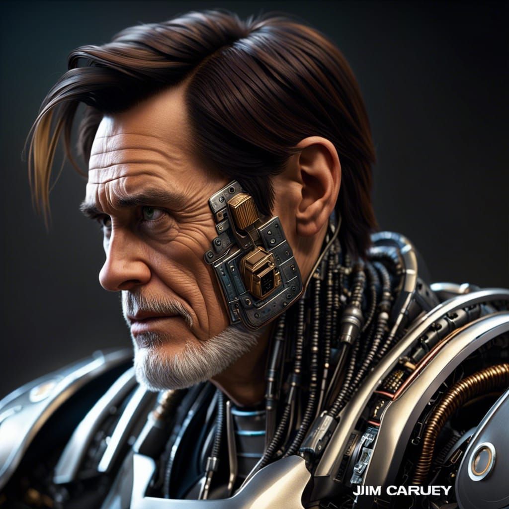 Jim Carrey is mechanical robotic cyborg