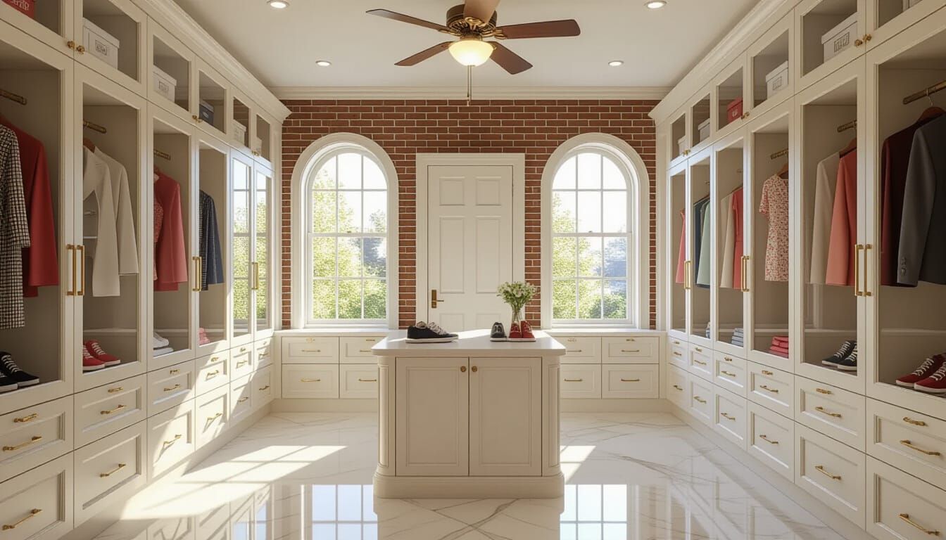 Victorian Walk-In Closet Room in Hyperrealistic Digital Art