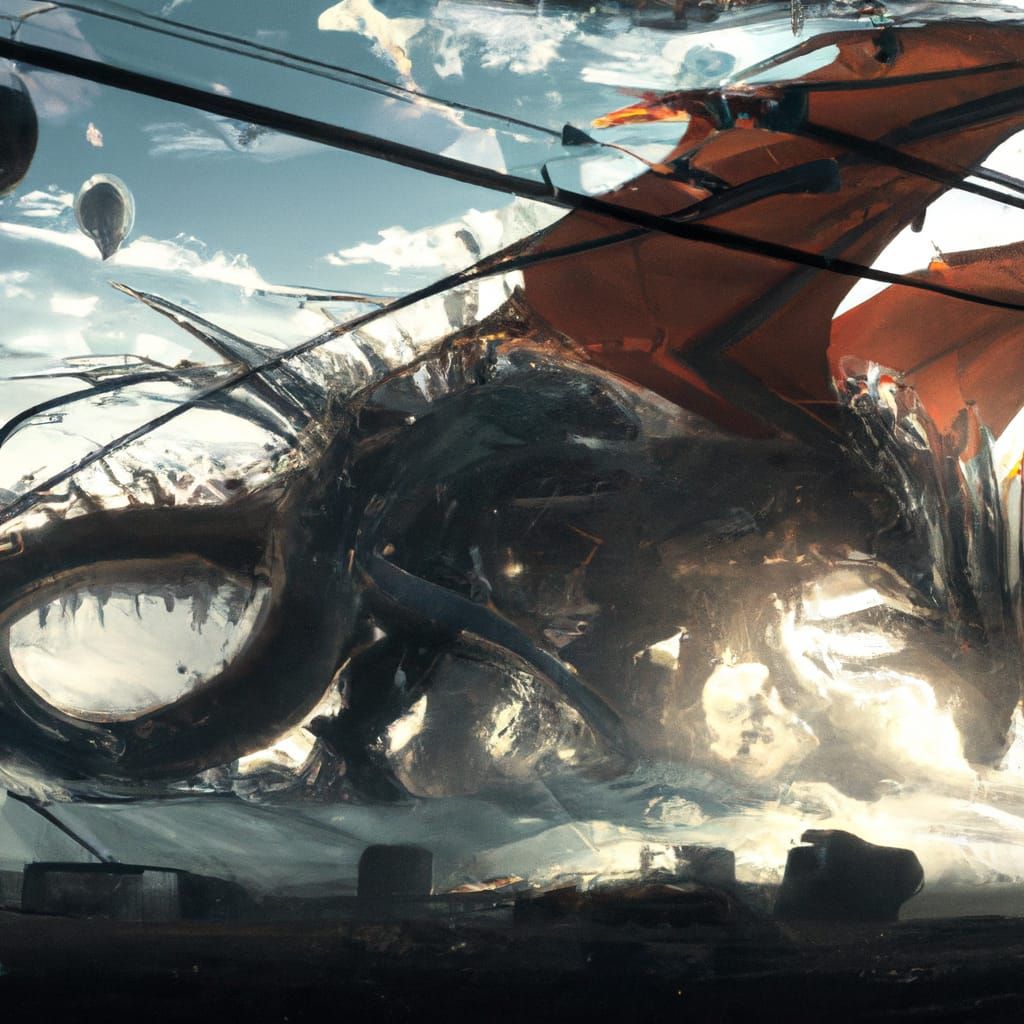 Metal Dragon in Ghibli Anime Style