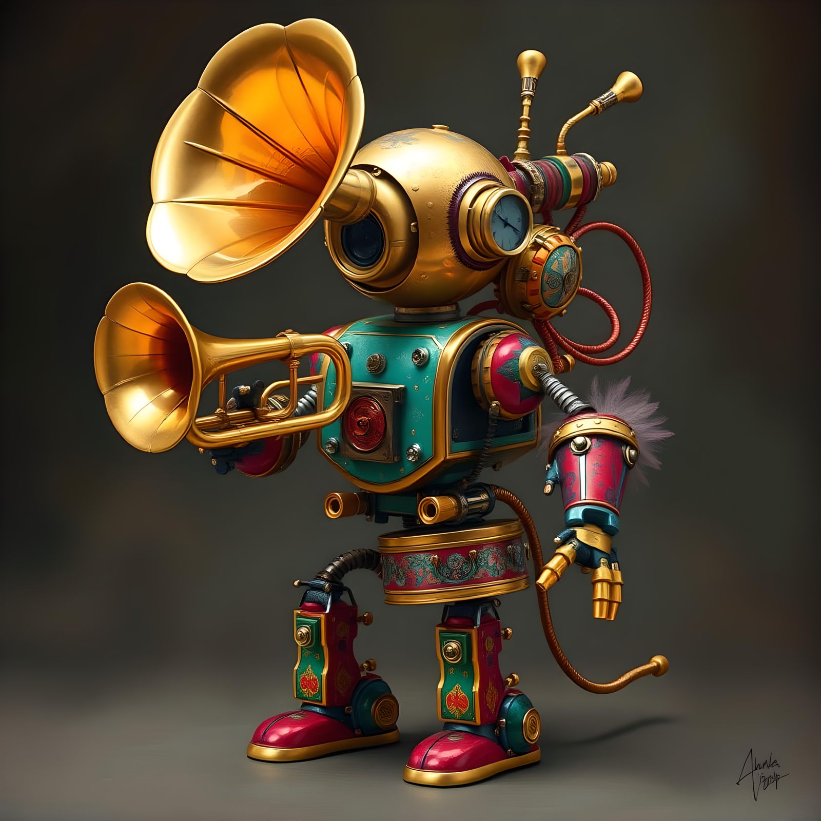 Musical Instrument Robot Sculpture