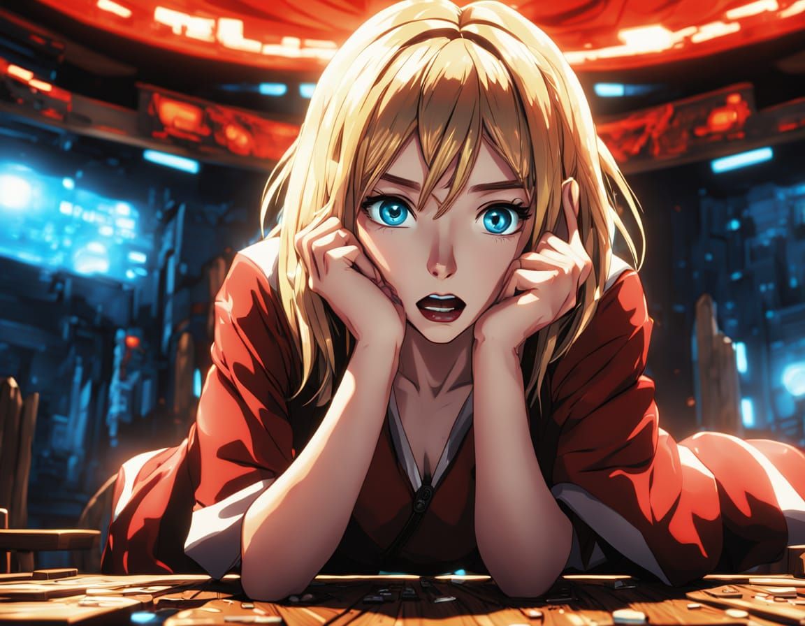 Temptation's Edge in Vibrant Anime Style