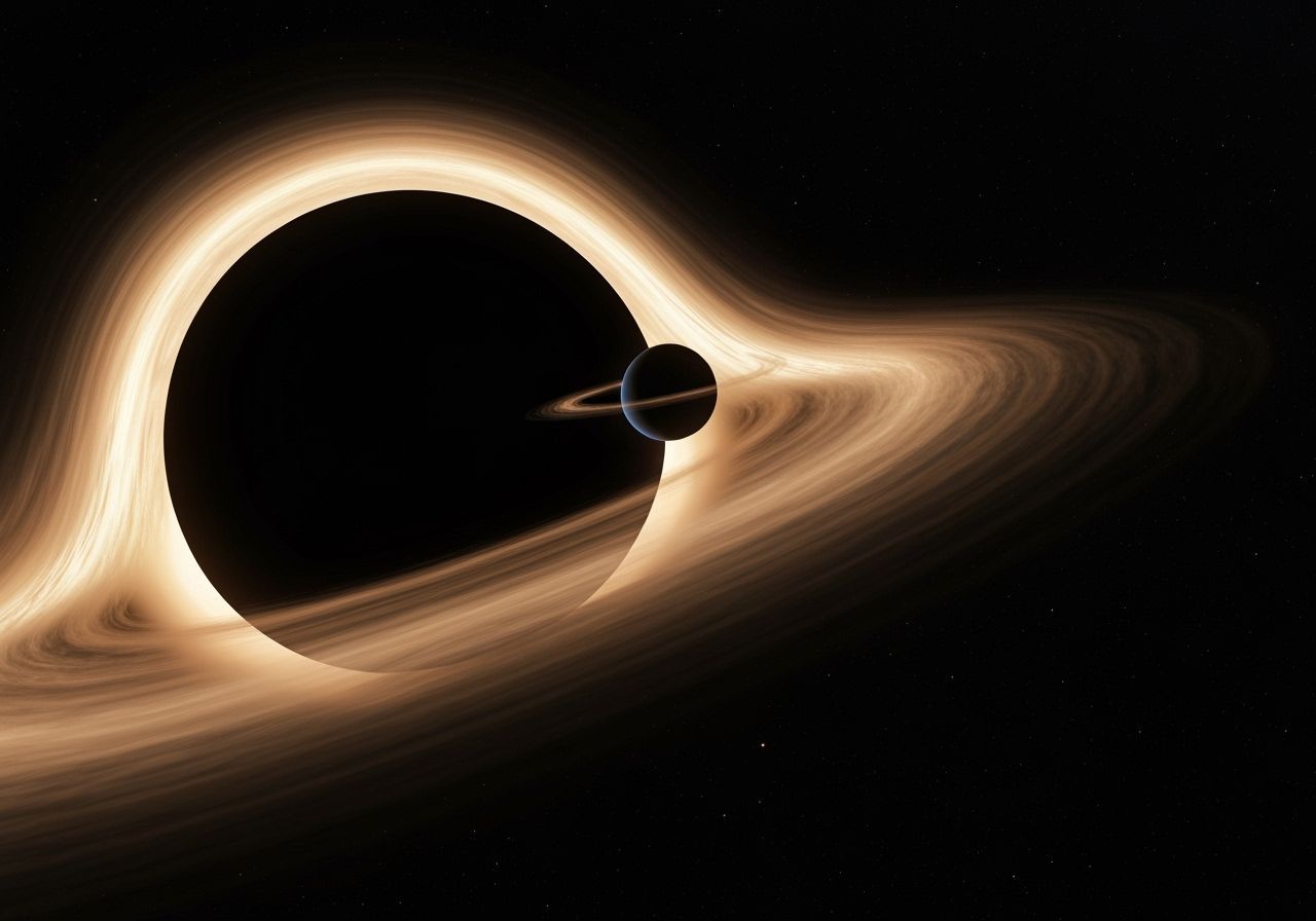 Earth-like Planet Orbiting a Black Hole