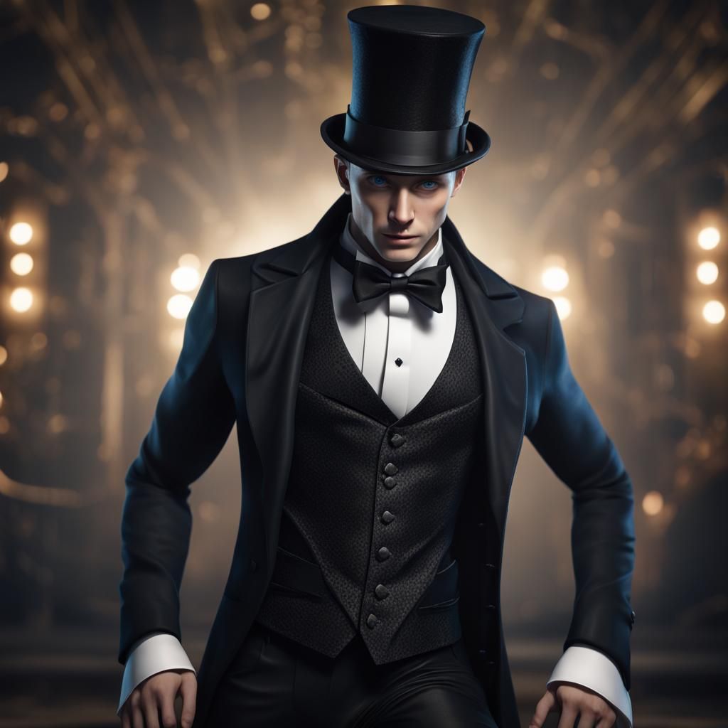 Dark Fantasy Magician in Hyperrealistic Style