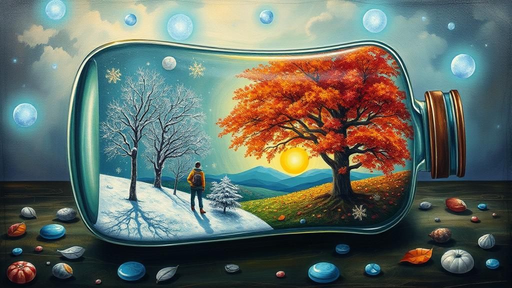 Seasons in a Bottle: Surreal Digital Art