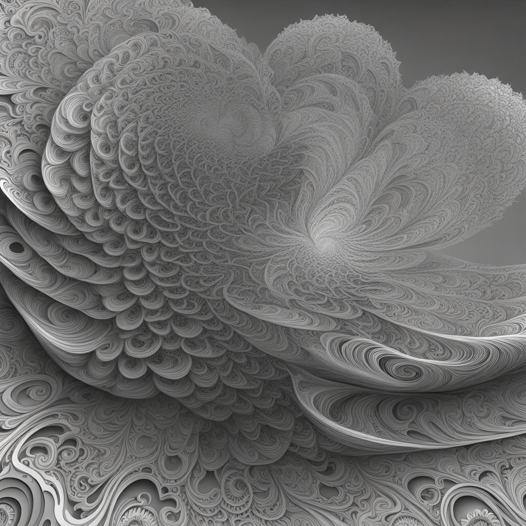 Sampson: Abstract Vector Fractal Zentangle 3D Rendering