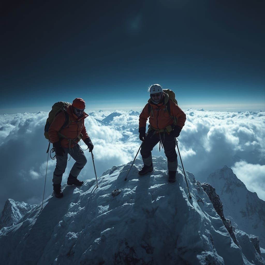 Mountain Climbers Reach Everest Summit Without Oxygen