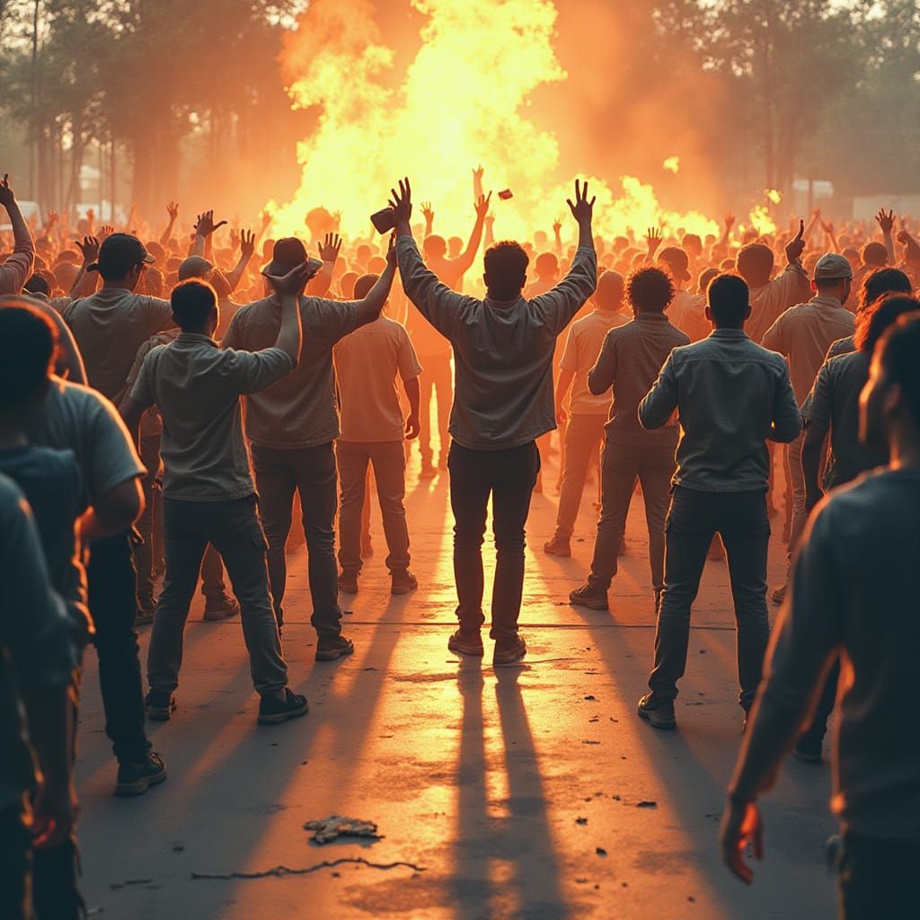 Turbulent Scene of Frustration and Powerlessness