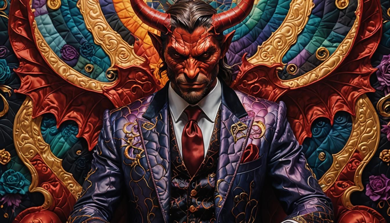 Lucifer Morningstar Quilting Being the Devil