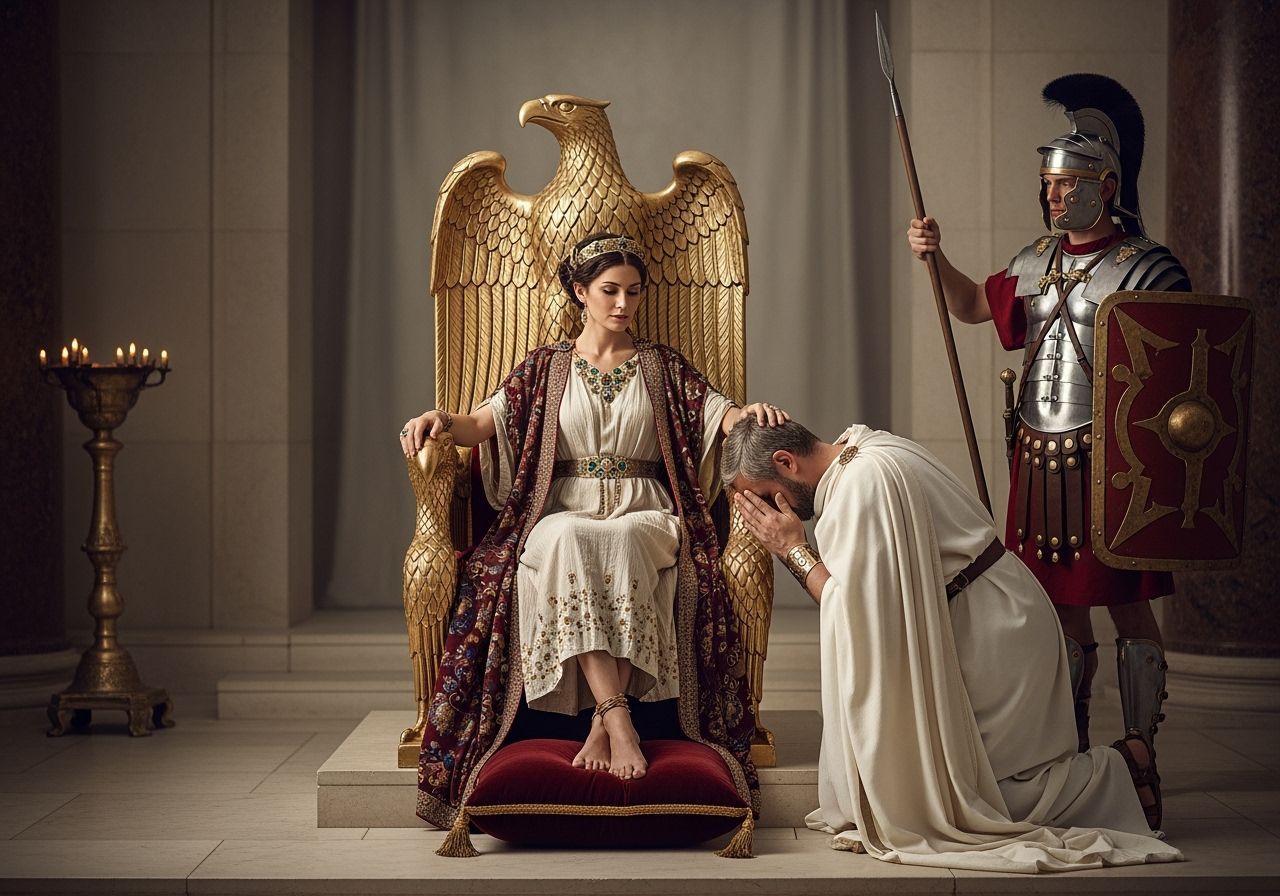 Empress Messalina on Eagle Throne in Ancient Rome