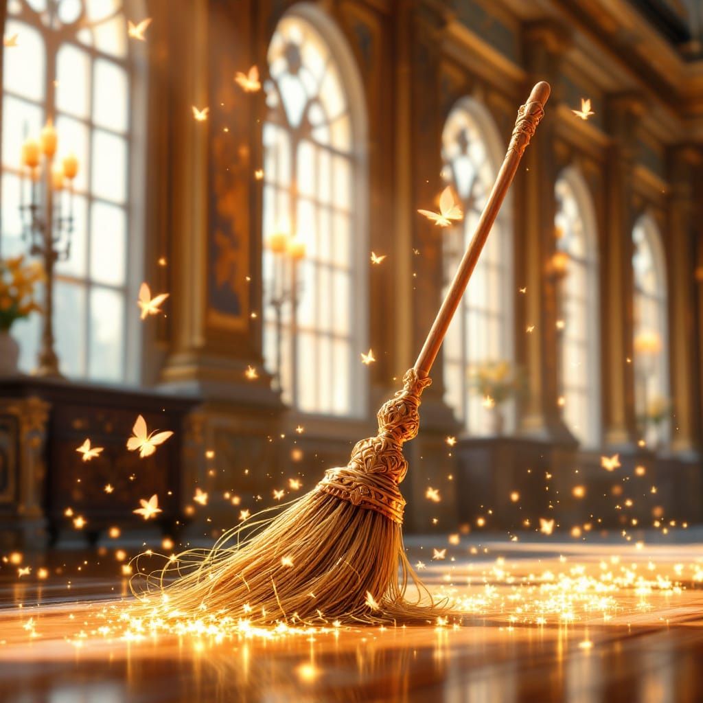Magical Baroque Broom Sweeping Versailles Palace
