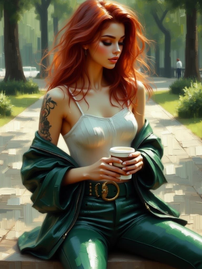 <lora:BeautyStrokesV2:1.0> beautiful shapely redhead woman w...