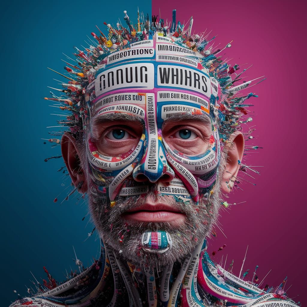 Surreal Abstract Linguistic Composition in 8K