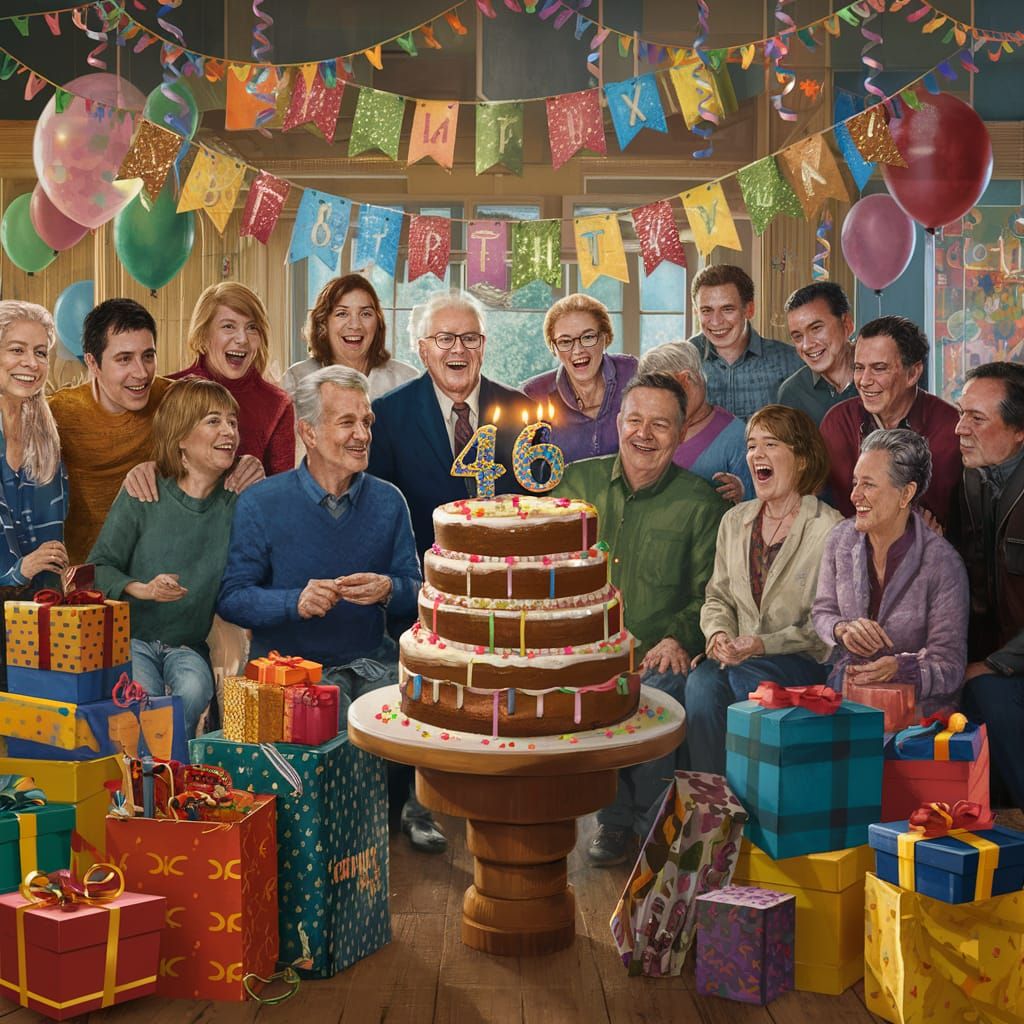 Festive 46th Birthday Celebration with Friends and Family