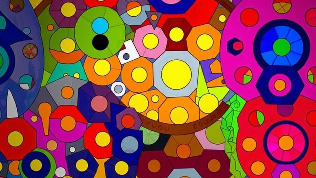 Futuristic Graphic Score with Geometric and Occult Elements