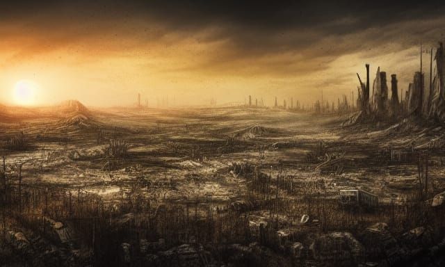 Desolate Post-Apocalyptic Landscape
