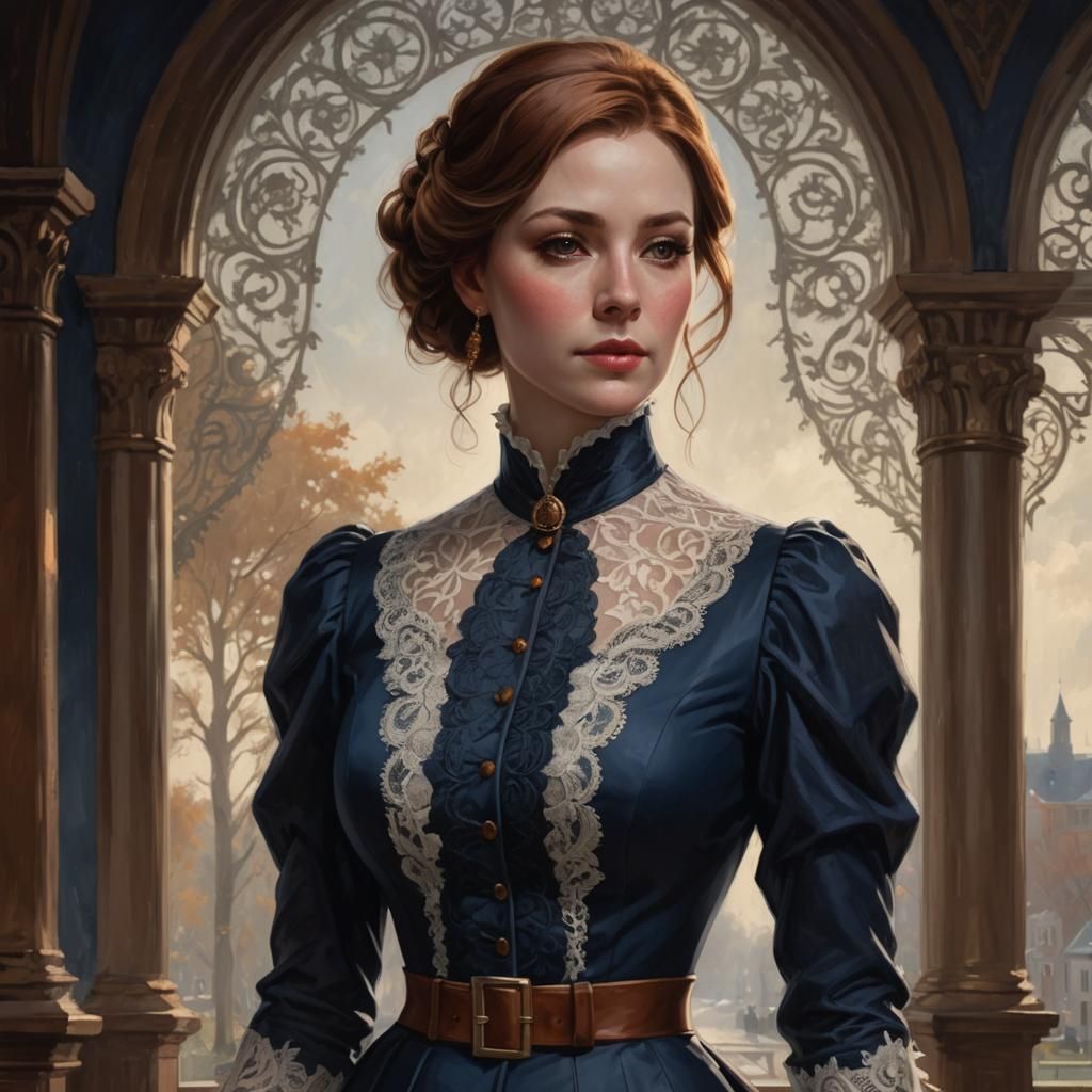 Victorian Woman Portrait in Rutkowski Style