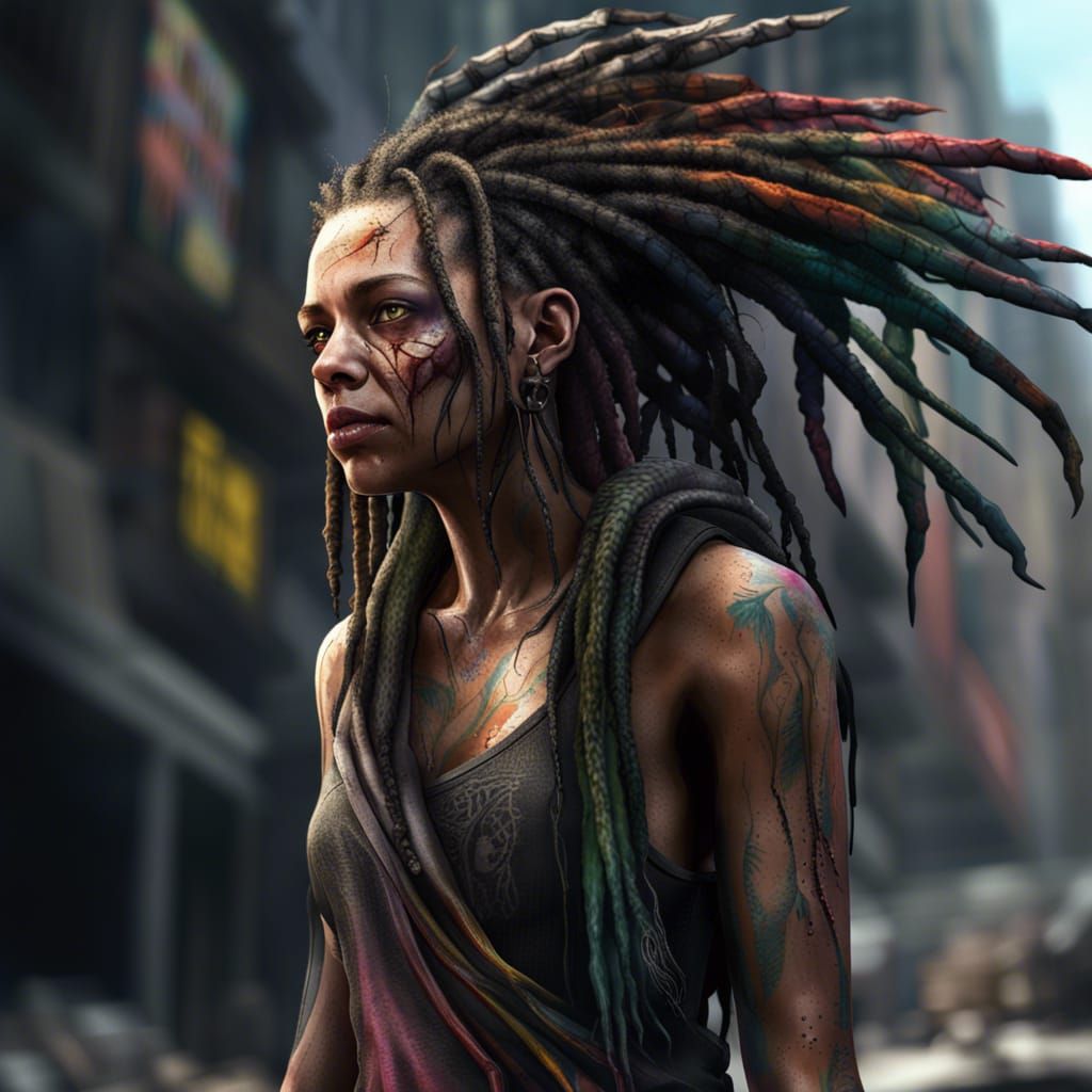 Apocalyptic Survivor in Abandoned City