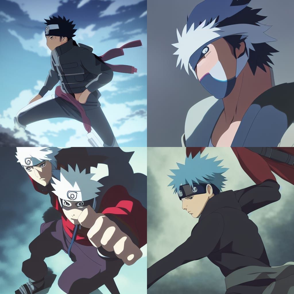 Kakashi with Rinnegan in Studio Ghibli Style