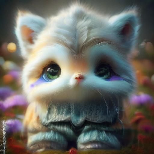 Cute Cuddly Creature Saluting in Digital Art