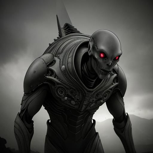 Hyperrealistic Grey Alien in Sharp Focus