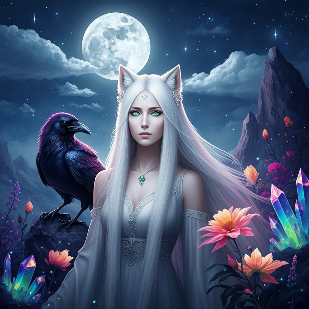 Wolfie and Rainbow Raven