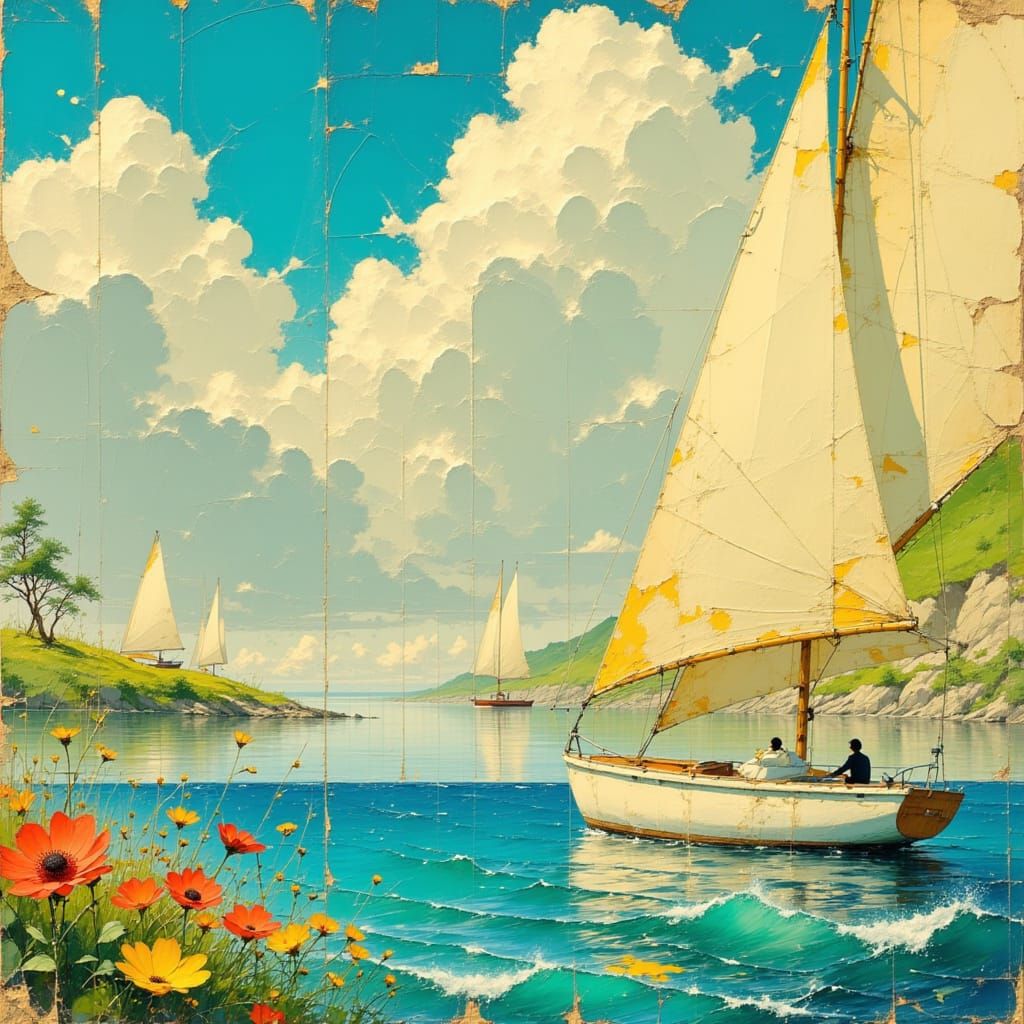 Sailboats Enjoying Summer Fun in the Sun