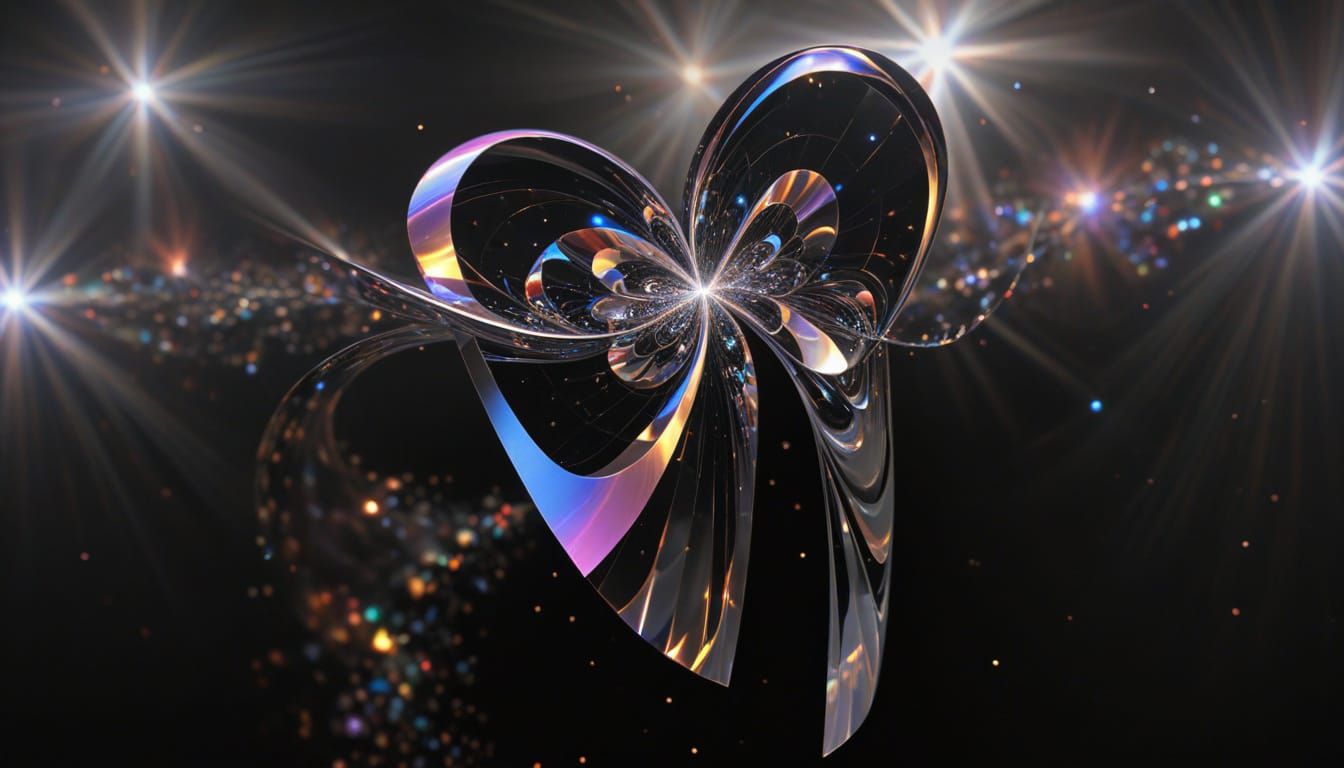 3D lonely hearts souls polychrome geomagnetic storm parametricism  liquified infinite curved space metalorganic by artis...