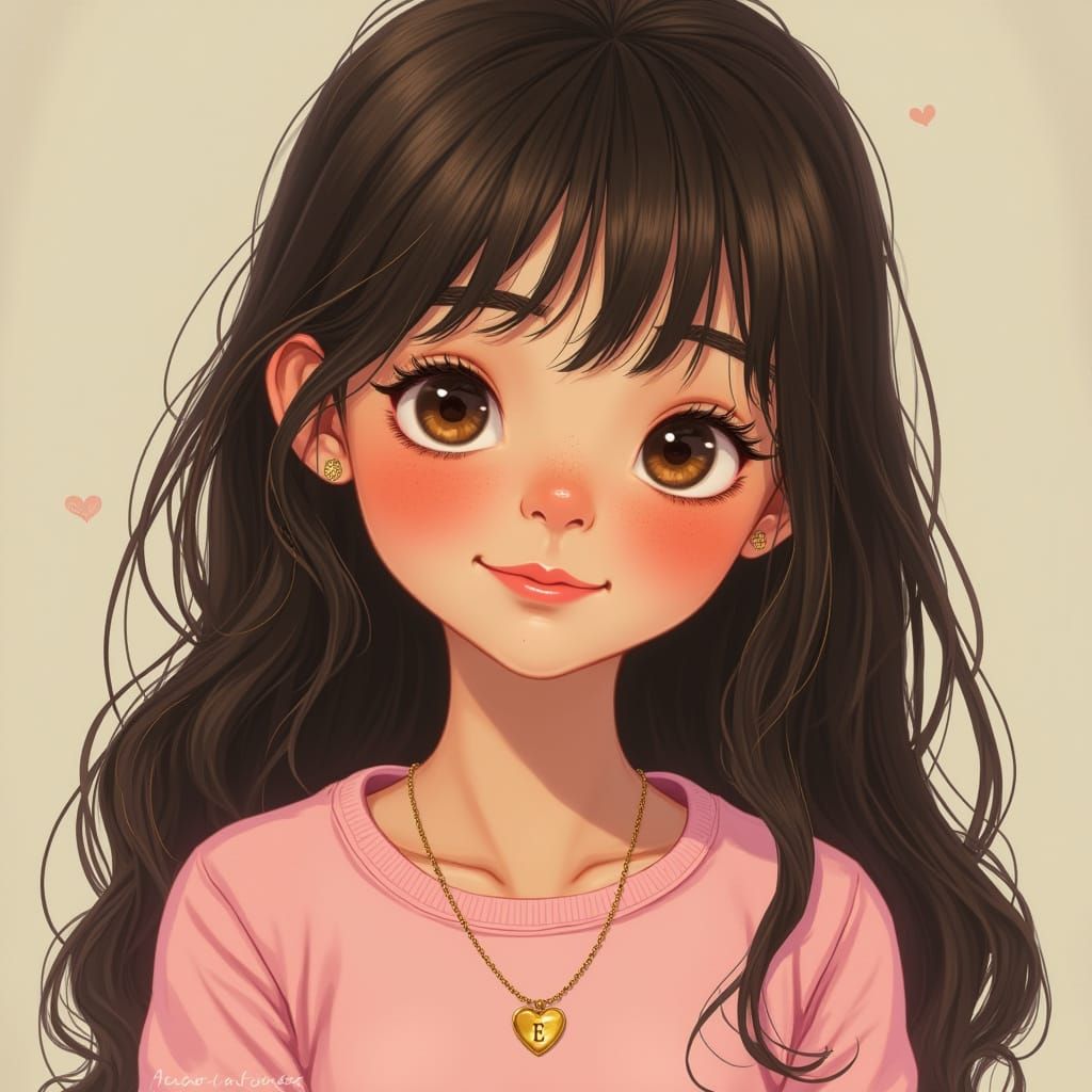 Heart-Shaped Smile in Pastel Hues