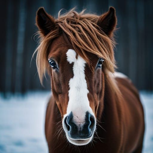 A Pony in the winter
