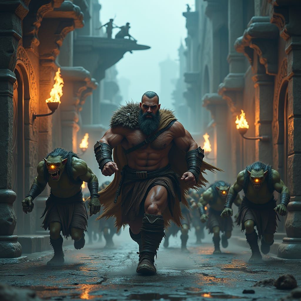 Warrior's Escape: Dark Fantasy Street Chase