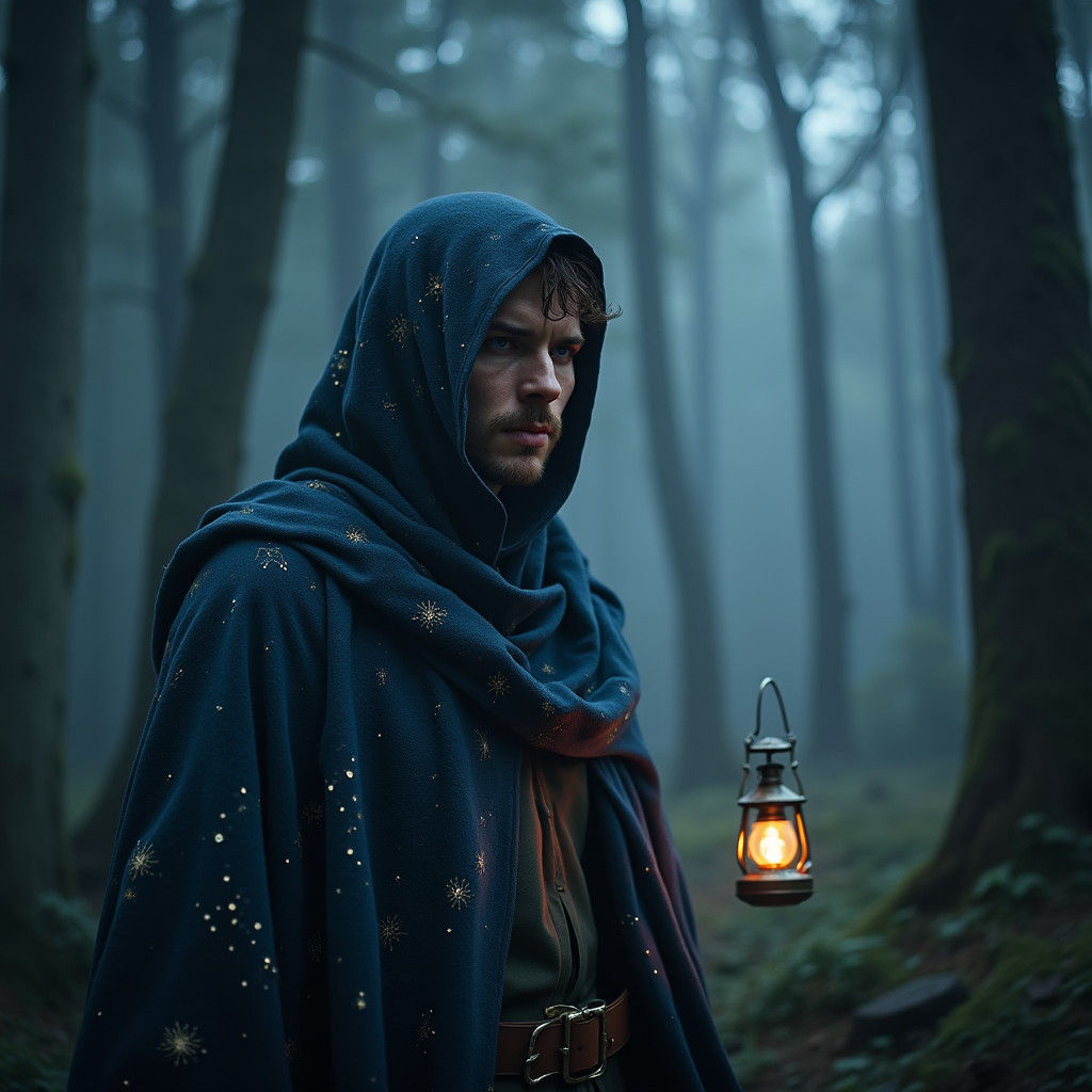 Frodo Baggins in Mystical Forest: Fantasy Art